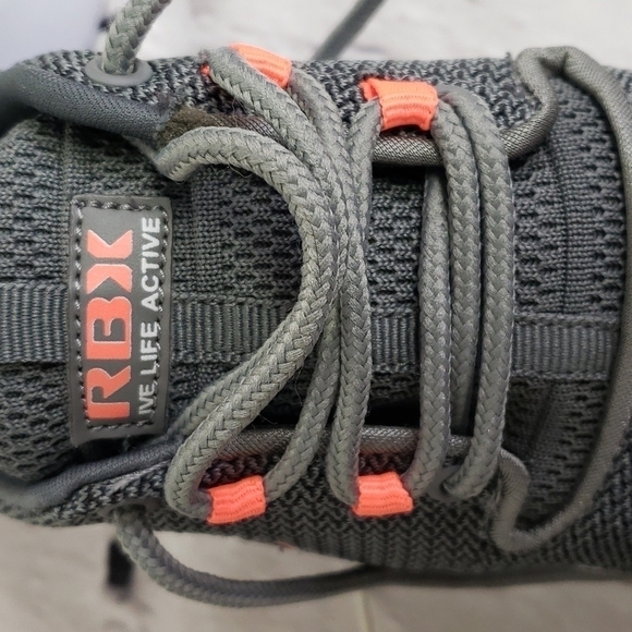 REEBOK Live Life Active RBX Grey & Orange Sneakers Big Kid 3 EUC - Picture 9 of 11